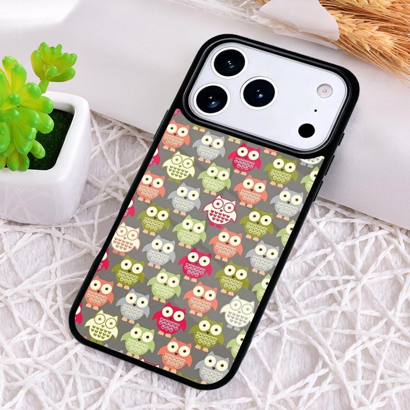 Owl Cute Lovers Kawaii Cartoon Shockproof Phone Case for iPhone 17 Air 16e 15 11 12 14 13 Pro Max Cover Coque