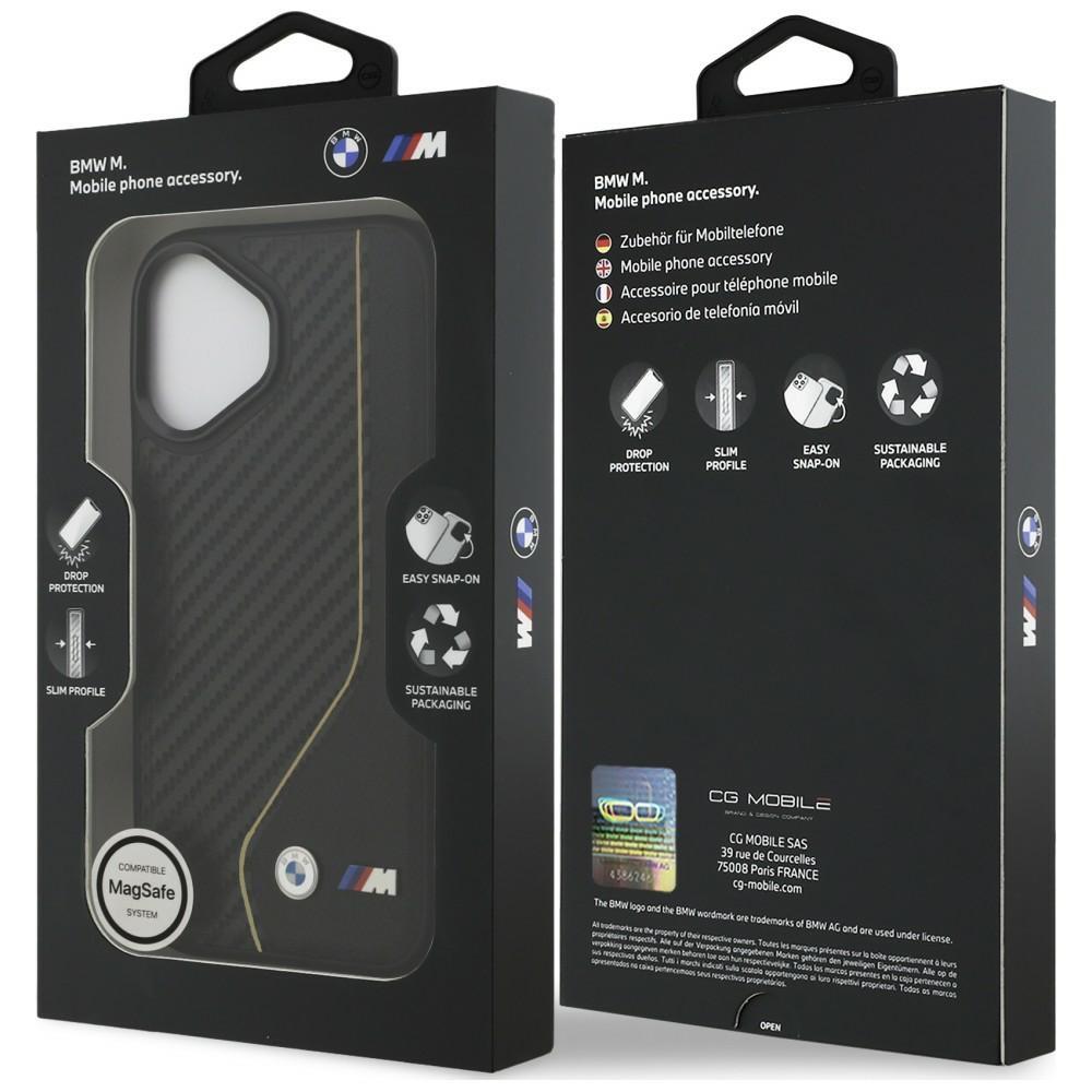 BMW M Carbon Line & Logo MagSafe Hülle für iPhone 17 Gelb