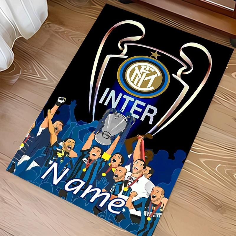 Custom Personalization Inter Milan Print Area Rug - Soft, Washable Non-Slip Indoor Mat,Living Room,Home&Office Decorative Rug