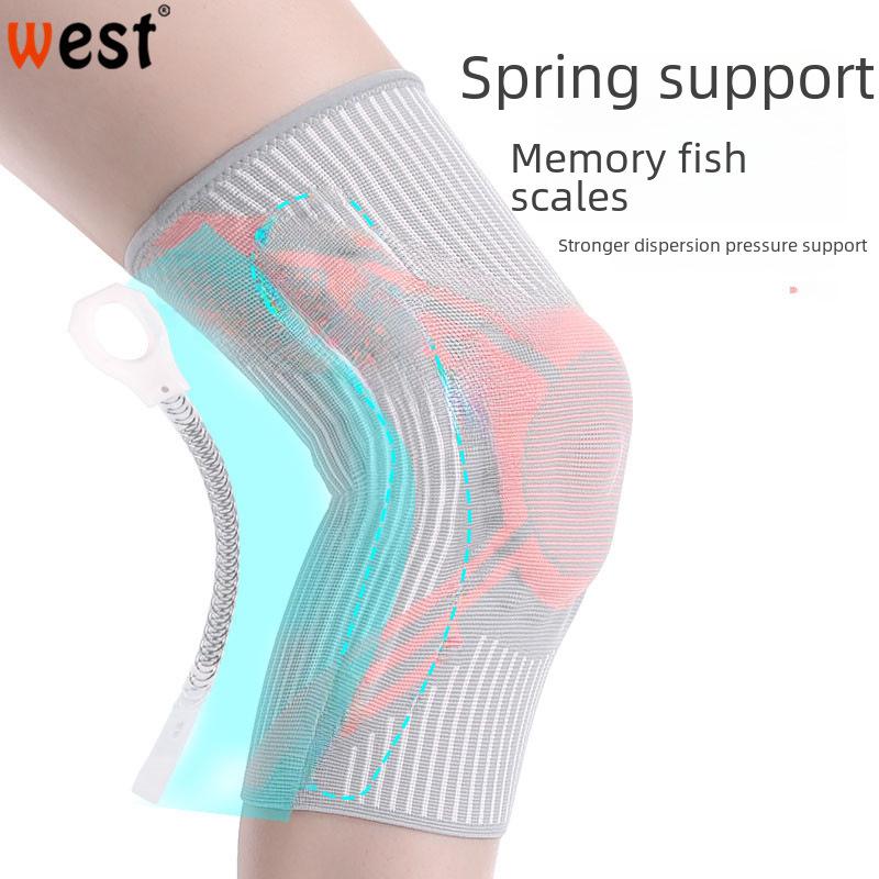 Genunchiere de silicon pentru bărbați - Protecție sportivă pentru alergare, fitness, baschet, sărituri; Compresie caldă cu suport patelar.