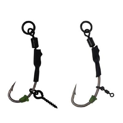 Fishing Ronnie Rig Carp Leader Hook for Leader Line Fishing Set, Fishing Ronnie Rig Hook Carp Fishing Rig with Hook