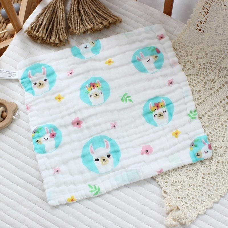 Cotton Baby Burp Cloth Soft and Breathable Newborns Washcloth for Teething Time Gentle Skin Care 30x30cm