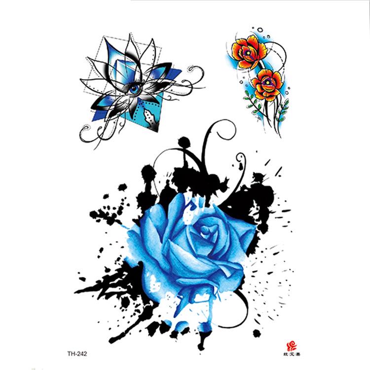 2019 New Flower Arm Tattoo Stickers Handpainted Rose Personality