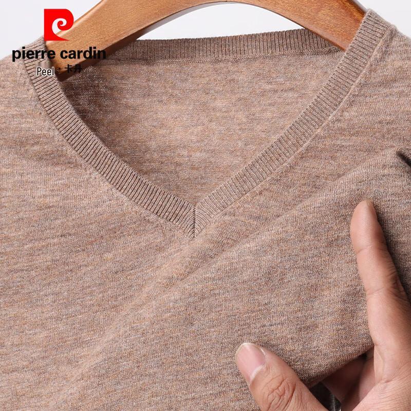 Pierre Cardin Men's 100% Wool V-Neck 3/4 Sleeve Sweater