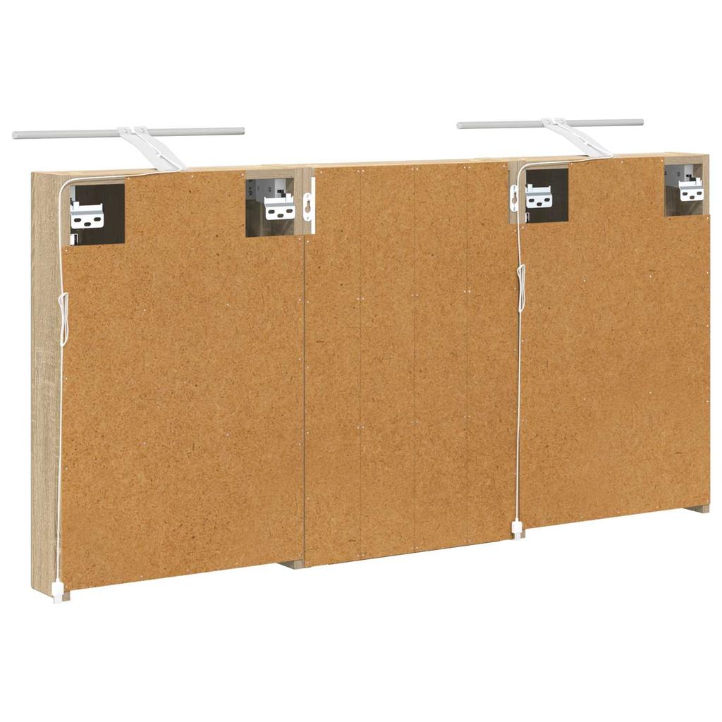 Bathroom Cabinet Set 3 Pcs 120 X 10.5 X 60.5 Cm Particleboard