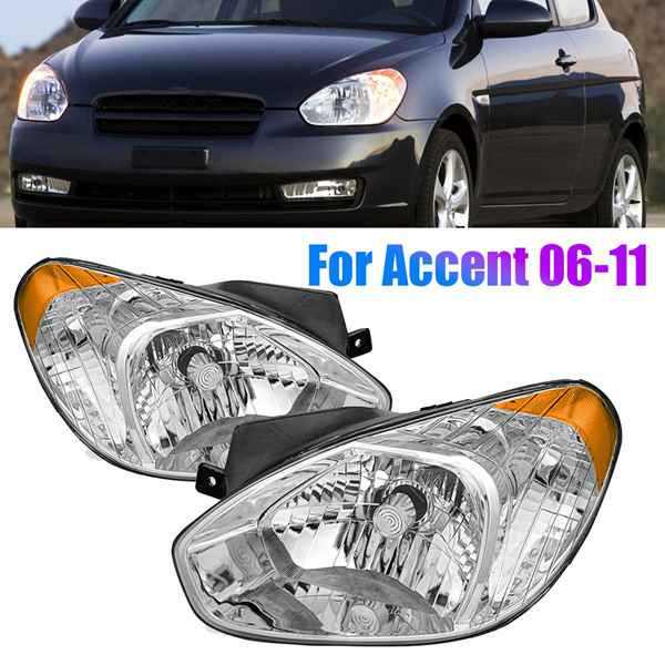 921011E011: Compatible with 06-11 Hyundai Accent Left Front Headlight Assembly 92101-1E011