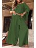 Completo estivo casual da donna 2025 a tinta unita con spalle scoperte