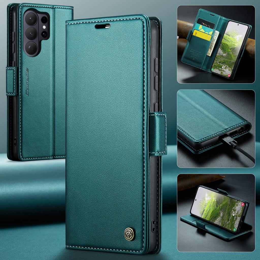 CaseMe Magnetic PU Leather Wallet Phone Case For Samsung Galaxy S26 Ultra/S25 Plus/S24/S23/S22/S21/S20 Card Holder Pocket Cover