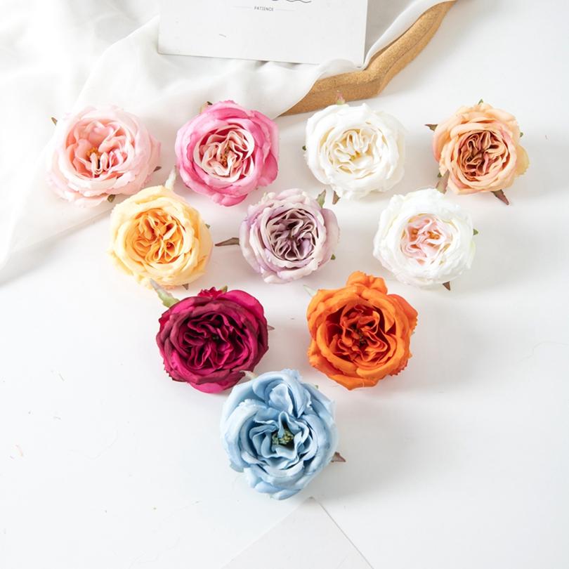 Silk Peony Artificial Flowers Wall for Home Party Wedding Room Decor Floral Arrangement Roses Bundle Accessories Festival Wreath