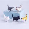 AAGWW Working Cat Figure Kitten Toy Set, Mini Toy Figures, Cat Characters, Birthday Party Accessories, Dark Colors (45 Pieces, 5 Sets Total)