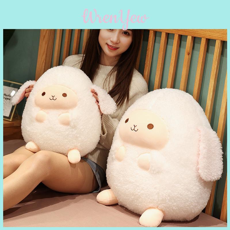 Adorable Plush Sheep Toy Cute Chubby Lamb Stuffed Animal For Girls Bedroom Decor