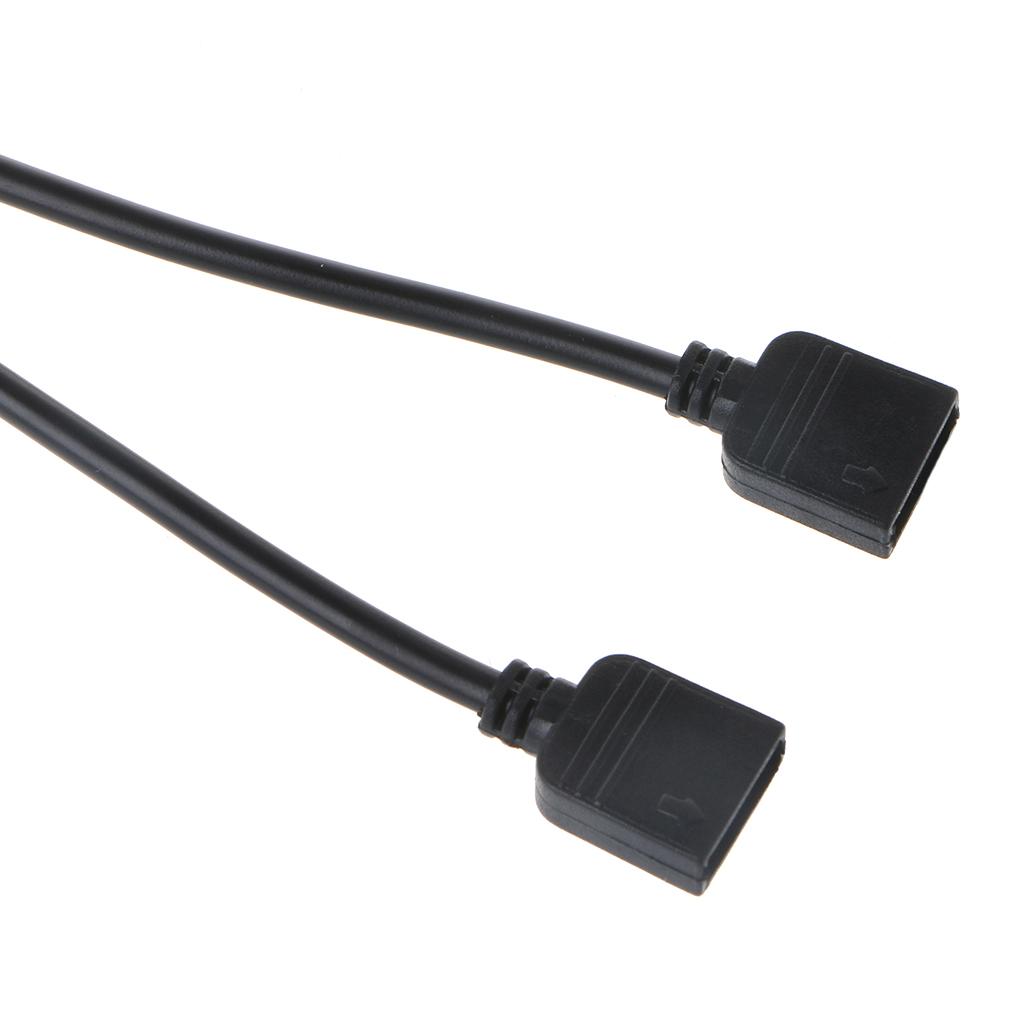 5V 3Pin RGB Splitter Cable CPU Cooler Extension Cable Connector Adapter Cord Wire PC Fan Power Extension Cable Converter