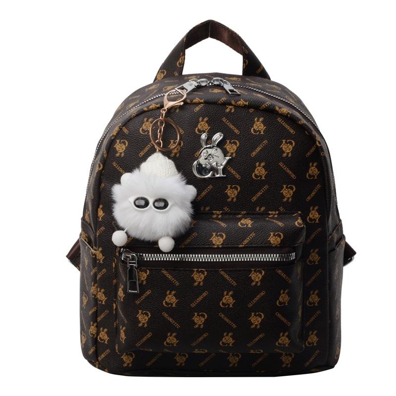 Women's Bag Printed Wear-resistant Backpack Large Capacity Texture Leisure Travel Backpack