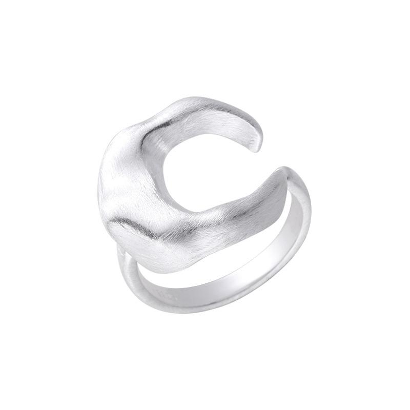 XIYANIKE Matte Frosted Crescent Moon Cuff Finger Rings For Women Girl Hip Hop Fashion New Jewelry Gift Party Rock Anillos Mujer