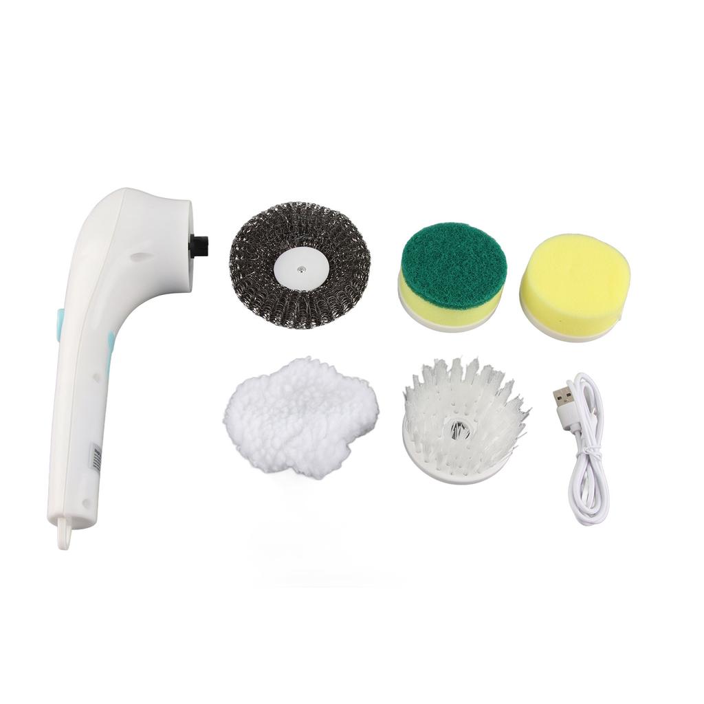 Elektrische Fugenbürste Wiederaufladbar Handheld Kabellos Reinigung Batteriebetrieben Power Scrubber mit 5 Köpfen für Fliesenboden