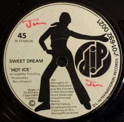 7inch Record HOT ICE  Sweet Dream  Dont Hurt The One Yo DL735002 Dip 1973 UK Reggae Ska  Dub Used