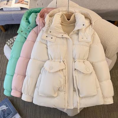 Down Padded Jacket Women's Winter Short Padded Jacket Fashion Waist Thick Padded Jacket Warm Jacket