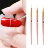 3pcs/Set French Stripe Nail Art Line Painting Pen 3D Tips Manicure Slim Line Drawing Pen UV Gel Brushes Painting Tools
