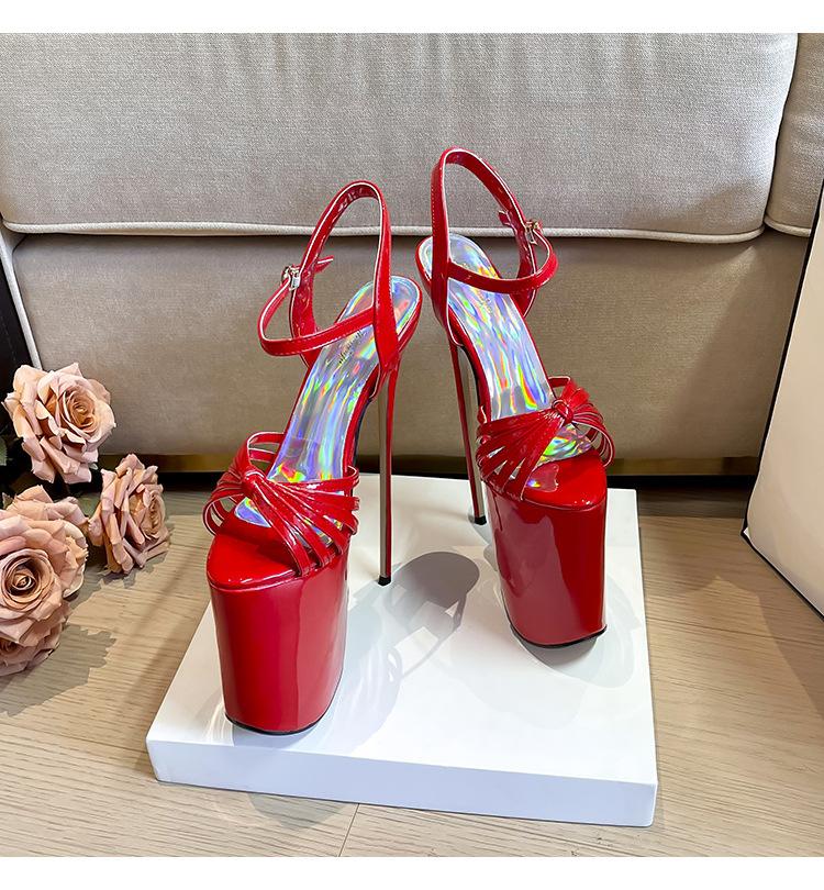 NEWWomen Gladiator Party Sandals Summer19cm 22cm Thin High Heels Platforms Shoes Peep Toe Buckle Big Size Pumps35-50