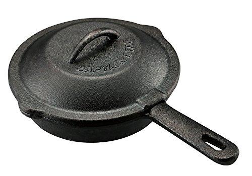 Captain Stag Glamping Kitchen Supplies Skillet Cover Mini Frying Pan
