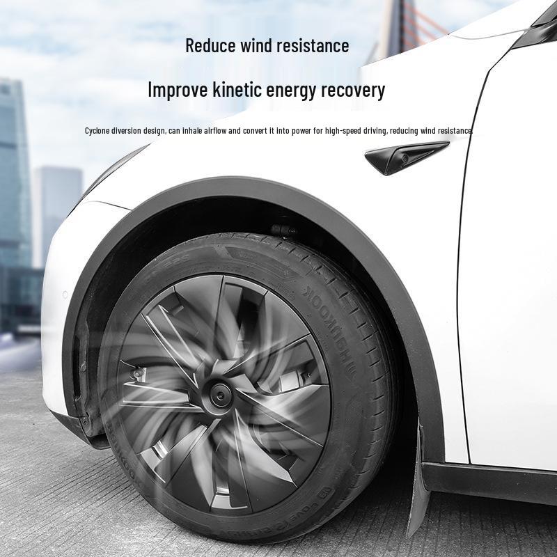 19palcový černý dekorativní kryt náboje kola pro kola Tesla Model Y