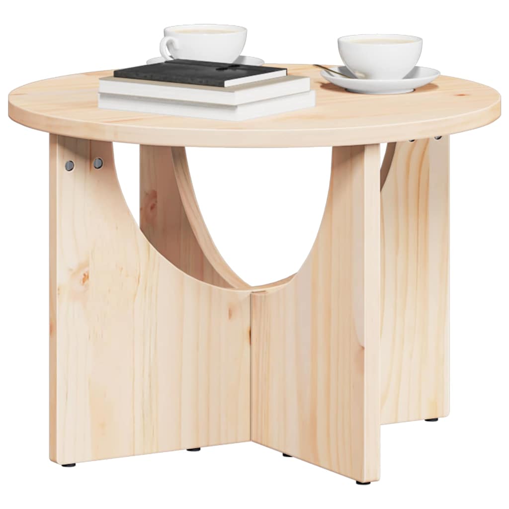 Natural Coffee Table 50 x 50 x 35 cm Solid Pine Wood