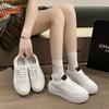 Platform white shoes women's spring and autumn Hong Kong style increases 2025 new versatile casual sports shoes niche board shoes ins tide