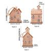 Glowing Christmas Tree House Pendant Wooden Christmas Village House Figurine  Kids