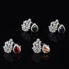New Niche Design Diamond-set Open Ring Feeling Water Drop Shape Ring