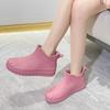 Four Seasons Rain Shoes Women's Fashion Outer Wear Short Tube Adult Women's Cute Waterproof Shoes Non-slip Women's Cotton Warm