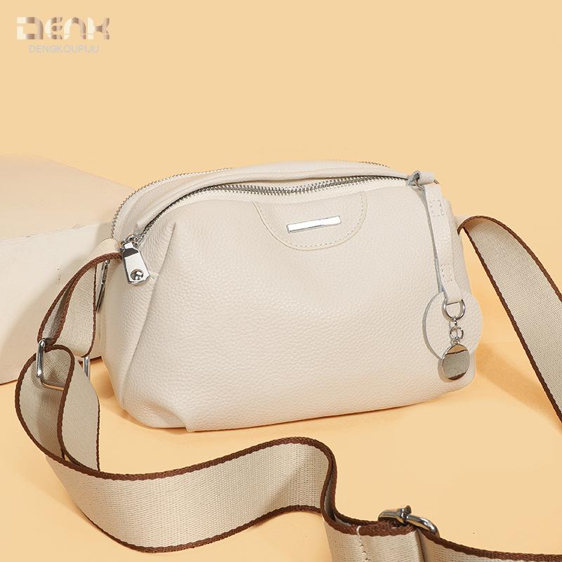 Real cowhide women's bag new trendy fashion large capacity shoulder messenger bag first layer cowhide