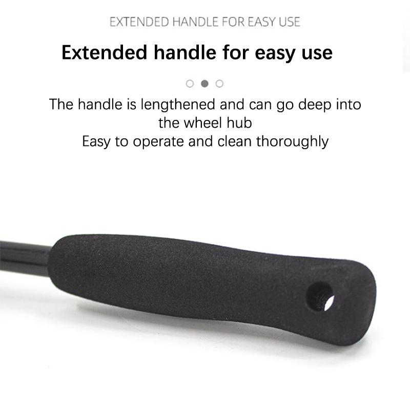 Microfiber Wheels Brush Non-Slip Handle Easy Cleaning Car Fiber Brush Wheel Cleaning Brush Detailing Brushes For Auto Motorcycle
