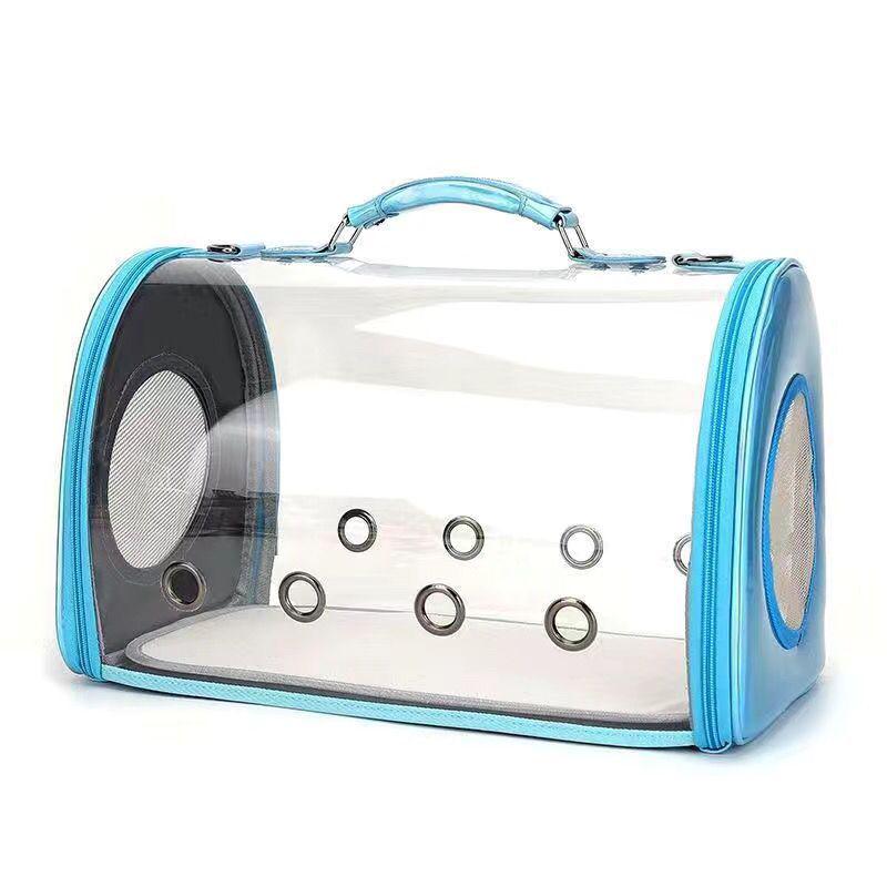 

Transparent Single-Shoulder Cat Carrier Bag with Large Capacity for Easy Travel Large for 16 cat/13 dog синій