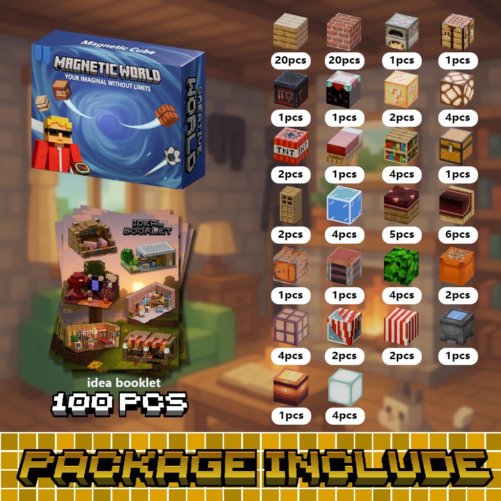 Magnetische Bausteine Spielzeug Aufbewahrungsbox Set Kann Figuren platzieren Magnetwürfel Konstruktionsbausteine Spielzeug Geschenk für Jungen Mädchen Kinder