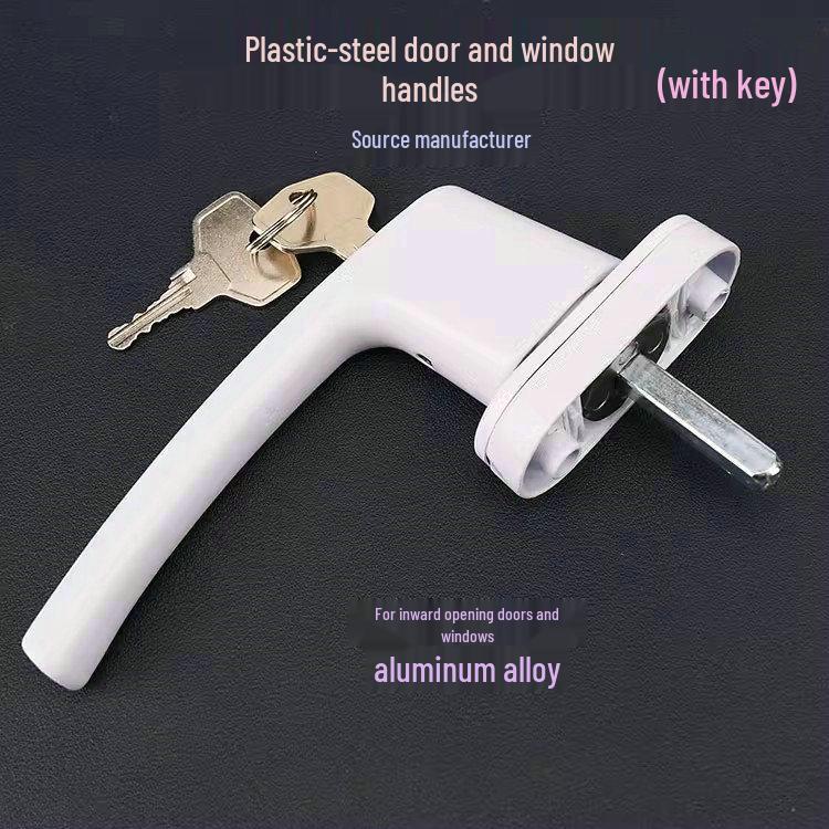 Child-Safe Casement Window Handle: Metal, Lockable with Key