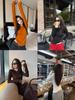 Superniniyy Brushed Long-Sleeve Slim Fit Tee – Stretchy Round Neck Base Layer Top