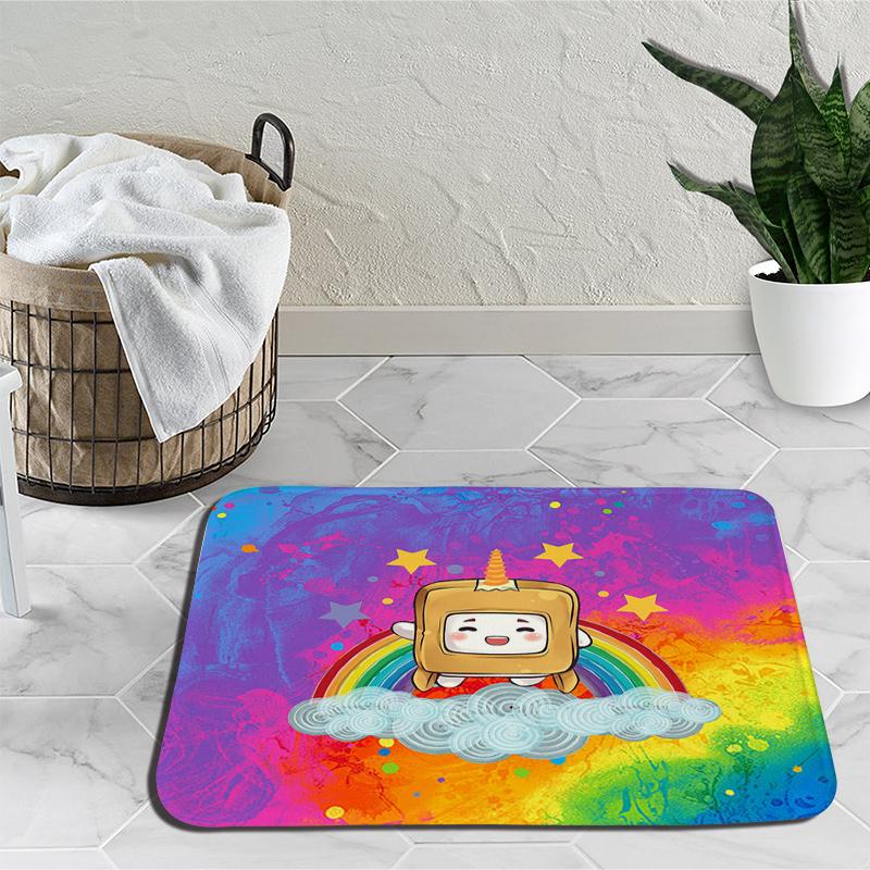 Lankybox Boxy Foxy Rocky Cartoon Teppich Schlafzimmer Dekoration Matte Anime Outdoor Teppich Rutschfester Teppich Geburtstagsgeschenk