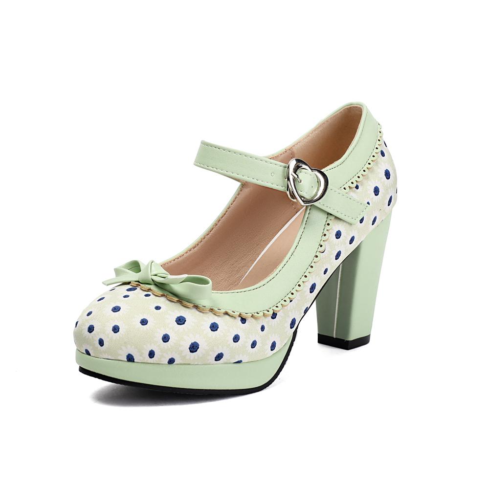 Móda Jaro Nové Lolita Boty Dámské Oxford Lodičky Roztomilé Vysoké Podpatky Retro Vintage Boty pro Ženy Mary Janes Kulatá Špička s Řemínkem kolem Kotníku