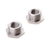 2x Stainless Reduce O2 Sensor Port Bungs Plug Adapters 18mm-12mm For Harley Easy To Install