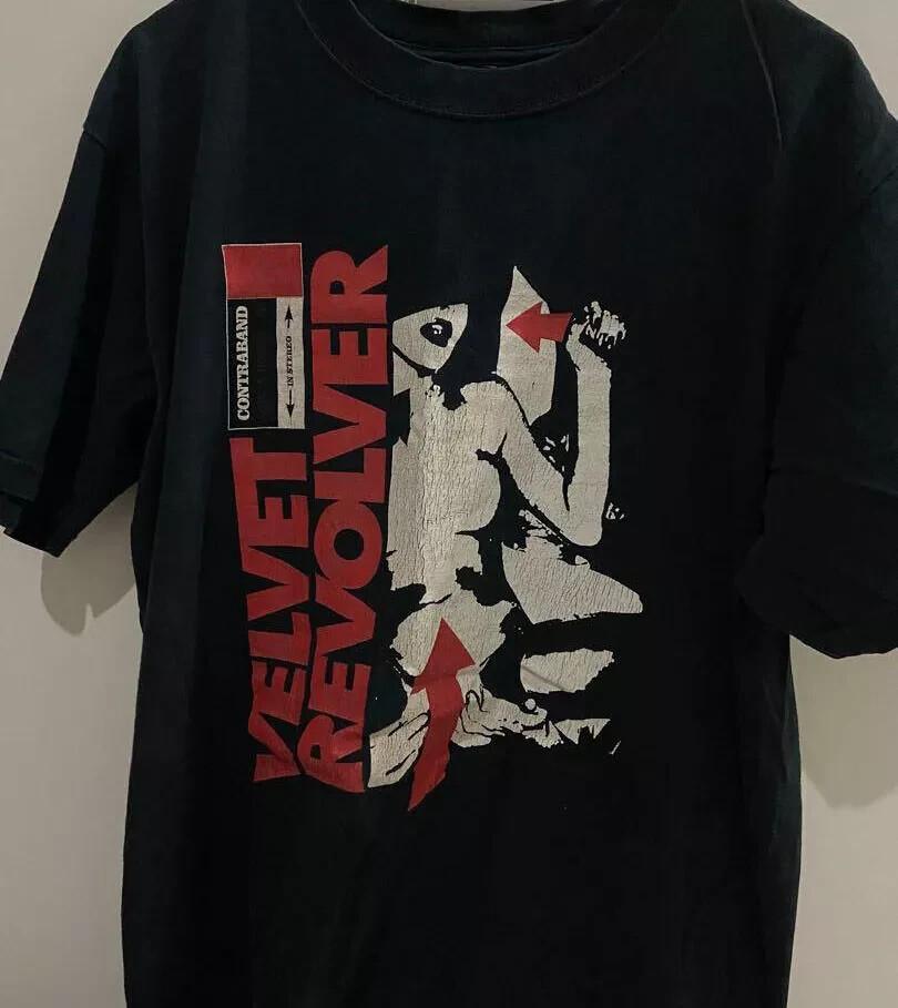 Vintage Velvet Revolver Contraband Band Black All Size Men s Shirt Unisex T-Shirt XXXXL