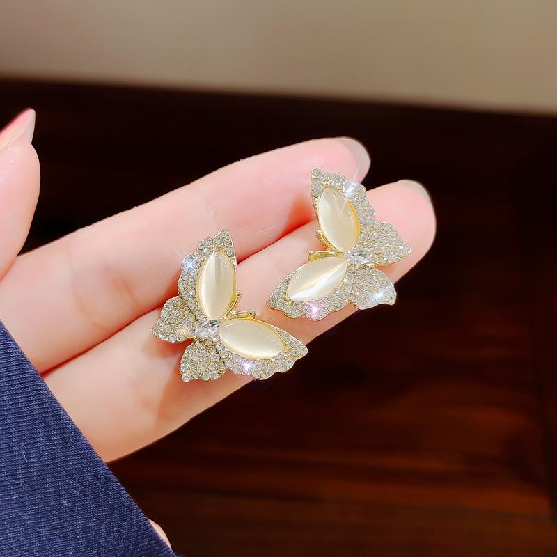 2023 New Inlaid Zircon Long Tassel Black Pearl Earrings Women's Personality Fashion Earrings Wedding Birthday Gifts
