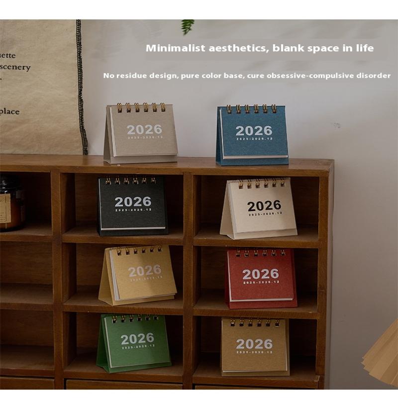 Mini Tischkalender 2026 Klein Stehend Umblätterbar Wochenkalender Kreativer Spiralgebundener Kalender Planer Für Tägliche Terminplanung