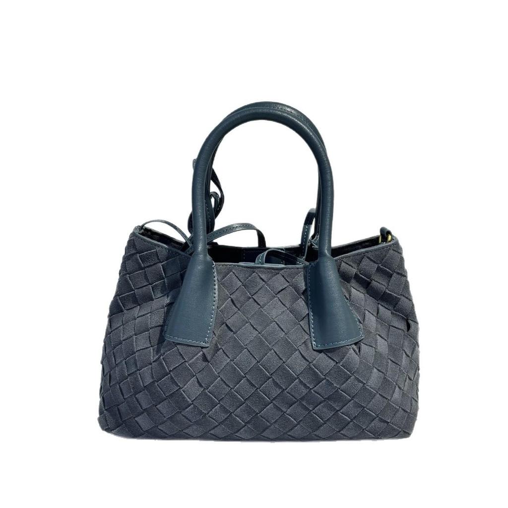 Herfst Retro Suède Geweven Tote: Veelzijdige Crossbody & Schoudertas