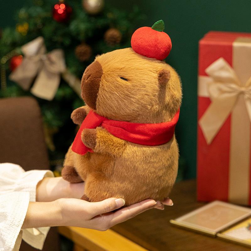 Kapibala Doll Cute Capybara Doll Girl Plush Toy Sleeping with Rag Doll Christmas Gift