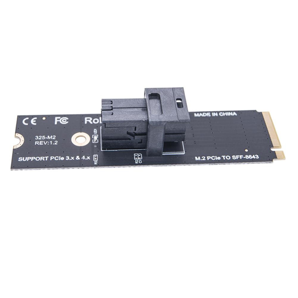 M.2 NVME To U.2 Converter Card Mkey PCIeX4 M.2 PCIe To SFF8643 Hard Disk Adapter Card Support 2230/2242/2260/2280 SSD