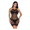 Women Dress Sheer Mesh Halter Sleeveless Beach Cover Up, Sexy See-Through Fishnet Dress, Solid Bodycon For Summer Beach Party