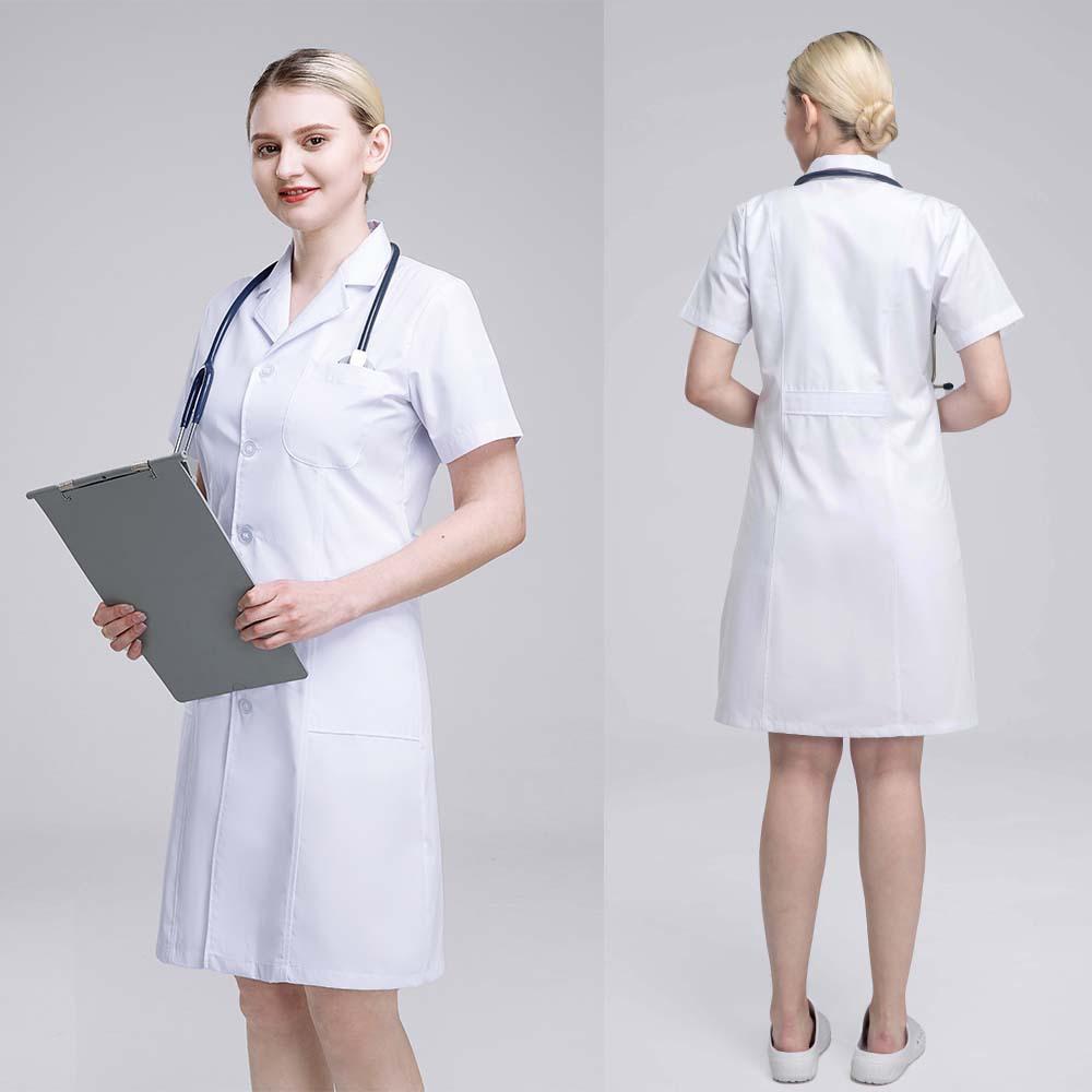 White Coat Hospital Doctor Nurse Dental Clinic Men'S And Women'S Coats White High-Quality Work Clothes Can Be Embroidered