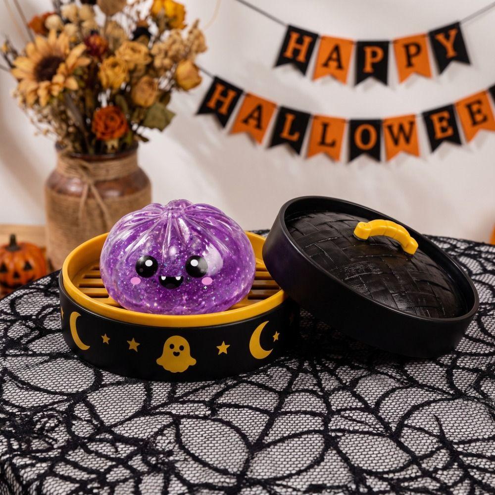 Giant Rainbow Dumpling Squishes Glittering Soft Squishy Toy Squeeze Toy Spooky Ghost