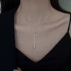 Elegante Damen S925 Sterlingsilber Perlenanhänger Halskette - Leichte Luxus Schlüsselbeinkette