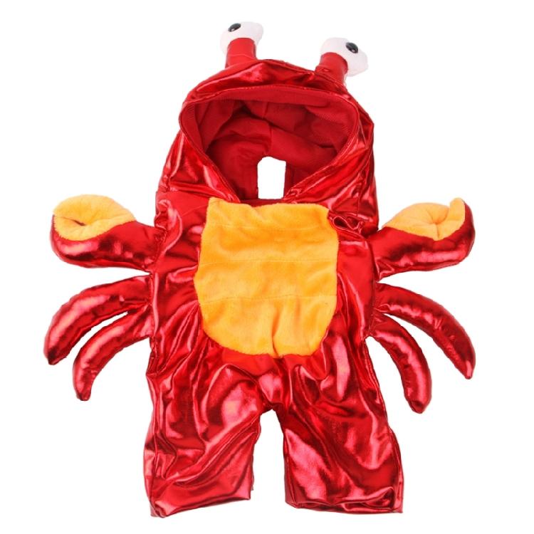 Crab Theme Dog Halloween New Year Costume Pet Hoodie for Small Dogs Pajamas